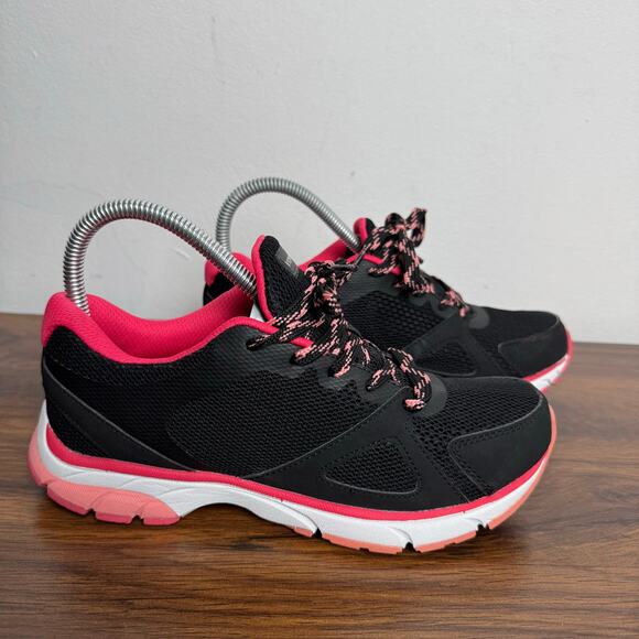 vionic tokyo sneakers size 6 womens black pink 1st ray technology arch support - Picture 1 of 7